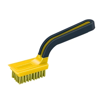 Allway Tools Brass Wire Brush, Stripping Brush, Wide, Soft Grip, Solvent Proof Handle, 7" L x 1-1/4" W, With Scraper