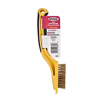 Hyde Brass Bristle Stripping Brush, Mini, 1-1/8" x 2-1/4", Flexible Brass Bristles