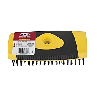 Hyde Wire Brush, Block, 1-1/4" Wire Bristles, Acme Thread, 2-1/8" x 6-5/8"