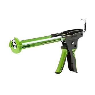 Newborn Caulk Gun, HybridTech Series, 9 In Drip Free, Dual Component Comfort Grip, For 10 Oz Cartridges, Steel Frame