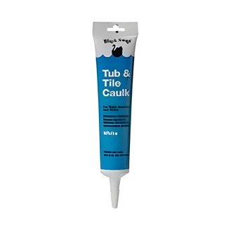 Black Swan Silicone Tub Tile Sealant, White, 6 oz