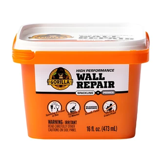 Gorilla Wall Repair Spackling, 16 oz, Paintable, Sand-Free Finish