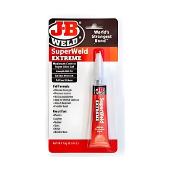 J-B Weld SuperWeld Extreme Instant Adhesive, Gel, Precision Tip, No Drip, Flexible Bond, 15G