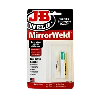 J-B Weld MirrorWeld Rear View Mirror Adhesive, Fast Acting, 1 Minute Set, 1 Hour Cure