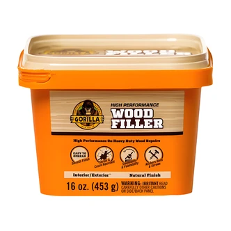 Gorilla Wood Filler, Natural, 16 oz, 6/CT