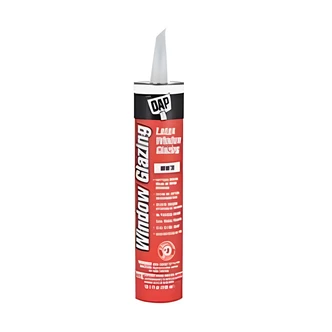 DAP Glazing Compound, White, 10.1 oz, Latex, Gun Grade, 12/CS