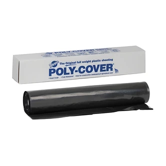 Warp's Black Poly Plastic Sheeting, 4 Mil, 16 ft x 100 ft
