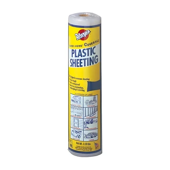 Warp's Clear Poly Coverall Roll, 10 ft x 50 ft, 4/CS