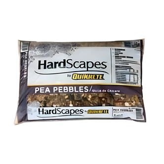 Quikrete Pea Pebbles, 1/2 cu ft, Hardscapes Graded Stone, Heavy Duty UV Resistant Plastic Bag, 28/CT