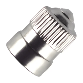 Highline-Warren Tire Repair Dome Cap, Brass Nickel Plated, 4/PK, 5/CT