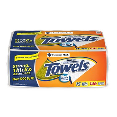 Paper Towel, Select & Tear, 2-Ply, 15 rolls, 150 sheets/roll
