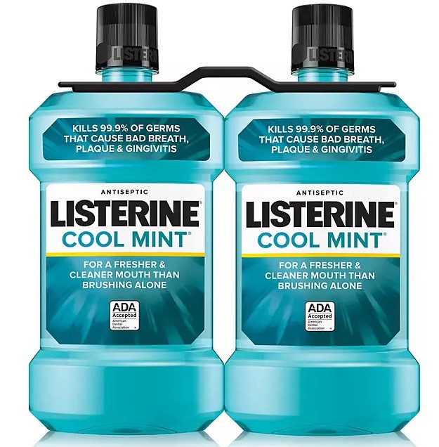 Listerine Cool Mint Antiseptic Mouthwash, 50.7 fl. oz., 2 pk