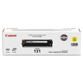 Canon 131, (CRTDG131Y) Yellow Original Laser Toner Cartridge, 1,500 Page Yield, for imageCLASS MF8280Cw