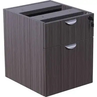 Boss Hanging Pedestal, 2-Drawer Box/File, Driftwood Melamine, 16 in x 18 in x 19 in