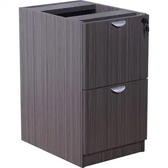 Boss Full Pedestal File, 2-Drawer, 26" W x 22" D x 28.5" H, Driftwood Laminate, Letter/Legal Filing, 150 Lb Suspension Drawers