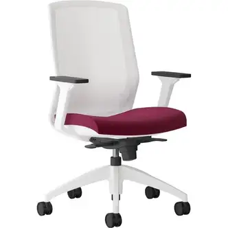 9 to 5 Seating, Neo Task Chair, Conference Room, Mesh Back, Dove Seat, Height-Adjustable Arms, Adjustable Lumbar, Synchro Tilt, 300 lb Capacity