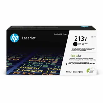 HP 213Y (W2130Y) Toner Cartridge, Black, Extra High-Yield, Original TerraJet, for HP Color LaserJet Enterprise 5700/6700/6800 Series