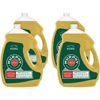 Murphy Oil Soap Wood Cleaner, Concentrate, 145 fl oz (4.5 qt), Natural Scent, Multi-Surface, Brown, 4/CT