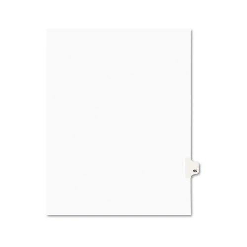 Avery-Style Legal Side Tab Divider, Title: 95, Letter, White, 25/Pack