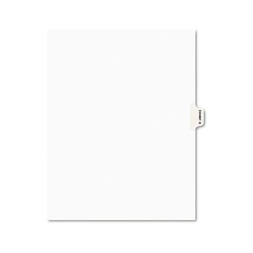 Avery-Style Preprinted Legal Side Tab Divider, Exhibit O, Letter, White, 25/Pack
