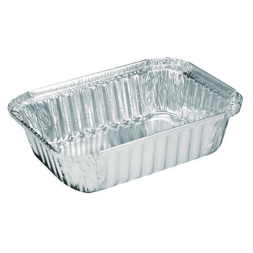 Aluminum Oblong Pan, 1.5 lb, 5.13 x 7.06 x 1.69, Silver, 500/Carton