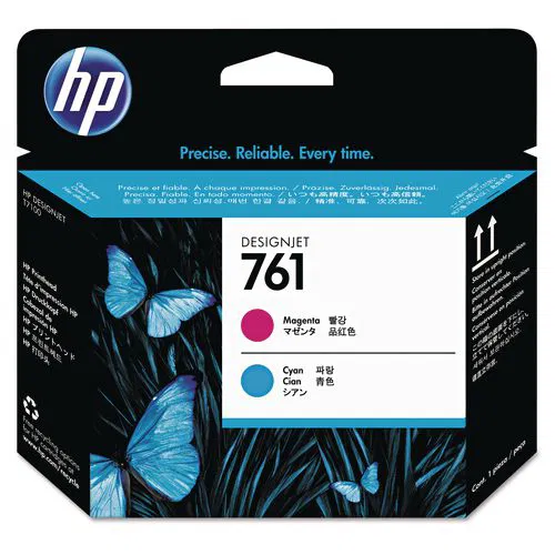 HP 761 (CH646ACT), Cyan/Magenta Printhead, 24/Carton
