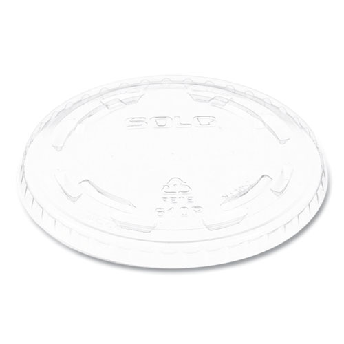Plastic Flat Cold Cup Lid, No Straw Slot, Fits 9 oz to 10 oz Cold Cups, Plastic, Clear, 1,000/Carton