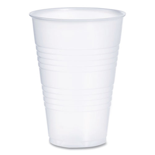 High-Impact Polystyrene Cold Cups, 14 oz, Plastic, Translucent, 50/Sleeve. 20 Sleeves/Carton