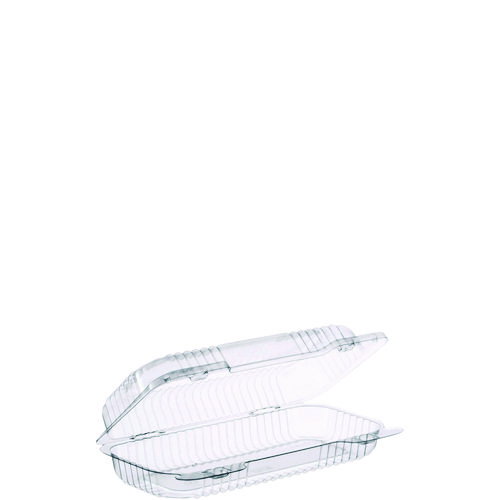 StayLock Clear Hinged Lid Containers, 4.5 x 8.5 x 2.1, Clear, Plastic, 250/Carton
