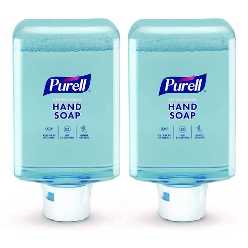 Antimicrobial Foaming Hand Soap Refill, For ES10 Dispensers, Fragrance-Free, 1,200 mL, 2/Carton