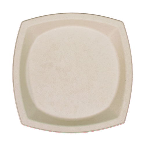 Compostable Molded Fiber Dinnerware, ProPlanet Seal, Plate, 10 x 10, Tan, 125/Pack