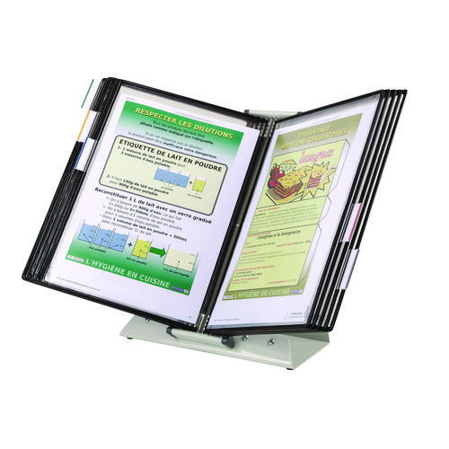 Desktop Reference Starter Set, 10 Antimicrobial Wire-Reinforced Pockets
