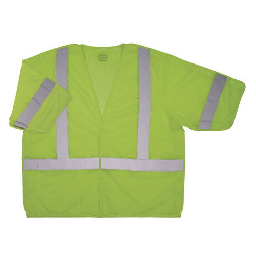 GloWear 8315BA Class 3 Hi-Vis Breakaway Safety Vest, 4X-Large to 5X-Large, Lime