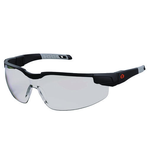 Skullerz DELLENGER Anti-Scratch/Enhanced Anti-Fog Safety Glasses with Adjustable Temples, Black Frame, Polycarbonate Lens