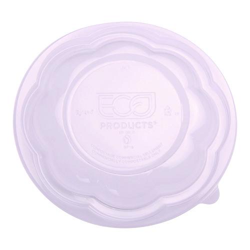 Renewable and Compostable Lids, Fits 24, 32 and 48 oz Salad Bowls, Clear, Plastic, 300/Carton