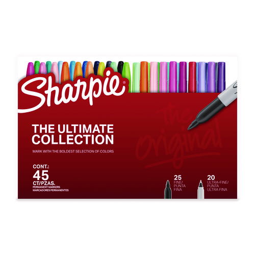 Permanent Markers Ultimate Collection with Cosmic Colors, Assorted Tip Sizes/Assorted Tip Types, Assorted Colors, 45/Pack