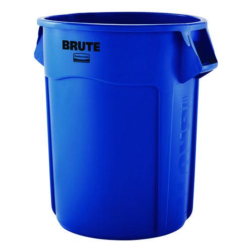 Brute Container, 10 gal, Plastic, Blue