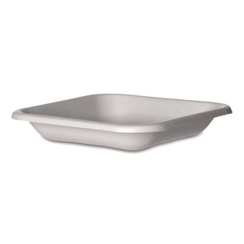 WorldView Renewable Molded Fiber Containers, 10 oz, 5.04 x 5.04 x 1.09, White, 800/Carton