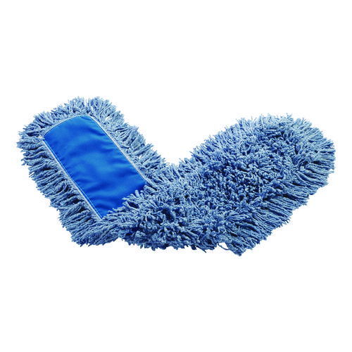 Twisted Loop Blend Dust Mop, Polyester Yarn, 48", Blue, 12/Carton