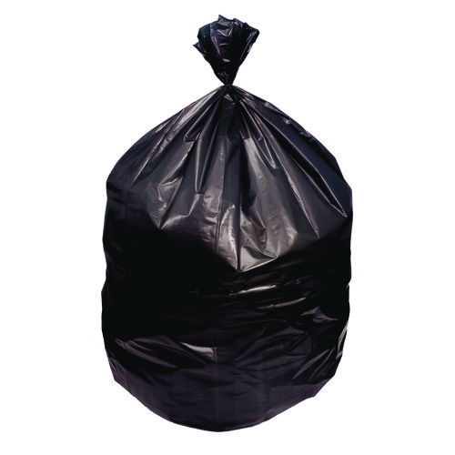 Linear Low-Density Can Liners, 30 gal, 0.9 mil, 26" x 42", Black, Flat Pack, 200/Carton