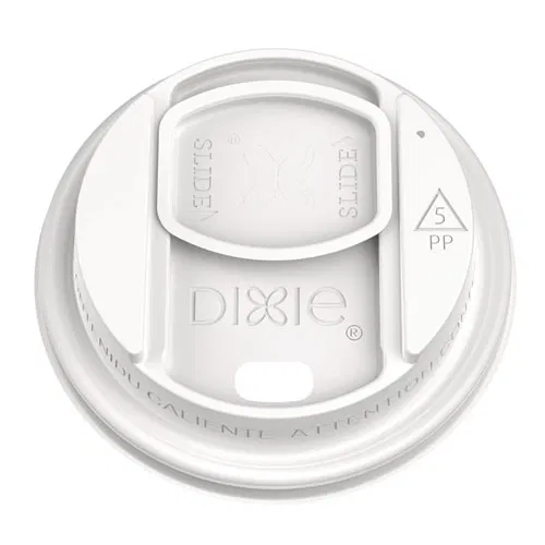 Smart Top Reclosable Lids for Hot Cups, Fits 10 oz to 20 oz Hot Cups, Plastic, White, 1,000/Carton