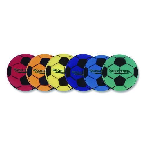 Ultra Foam Soccer Ball Set, 8" Diameter, Assorted Colors, 6/Set