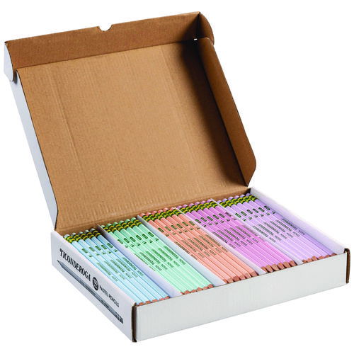 Pre-Sharpened Pencil, 2.2 mm, HB (#2), Black Lead, Pastel Assorted Barrel Colors, 150/Pack