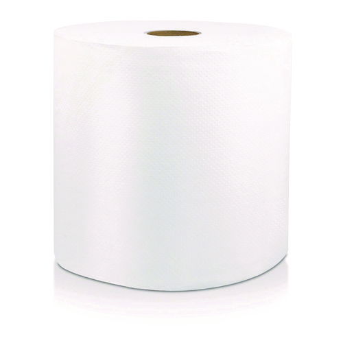 Hard Wound Roll Towel, 1-Ply, 8" x 800 ft, White, 6/Carton
