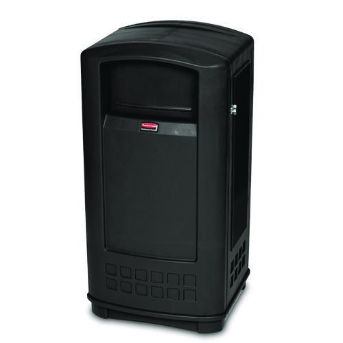 Plaza Jr. Container, 35 gal, Plastic, Black