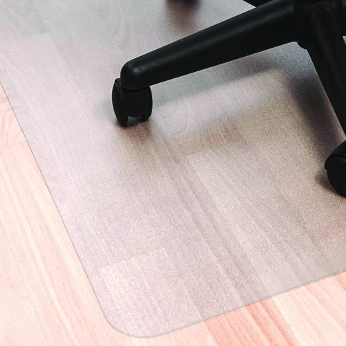 Ecotex Marlon BioPlus Rectangular Polycarbonate Chair Mat for Hard Floors, Rectangular, 46" w x 60" l, Clear