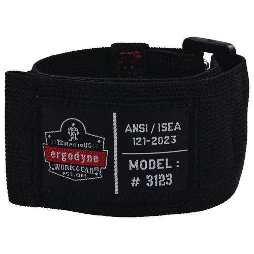 Squids 3123 Tool Wristband with D-Ring Anchor, 5 lb Max Working Capacity, 18" Long, Black