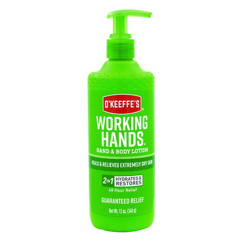 Working Hands Hand and Body Lotion, 12 oz Pump Bottle, Unscented