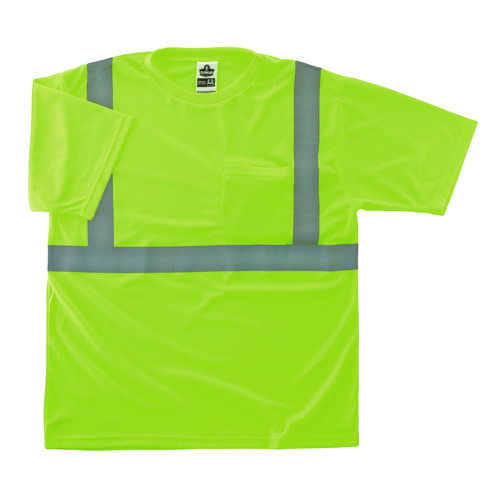 GloWear 8289-ECO Class 2 Recycled Hi-Vis T-Shirt, 4X-Large, Lime