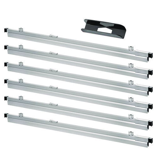 Blueprint Large File Document Hanging Clamps, 24" Wide Documents, 24", Silver, 6 Clamps